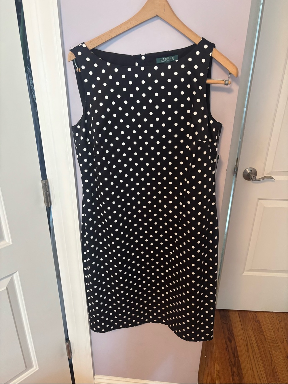 Lauren Ralph Lauren Black and White Polka Dot Midi Dress
